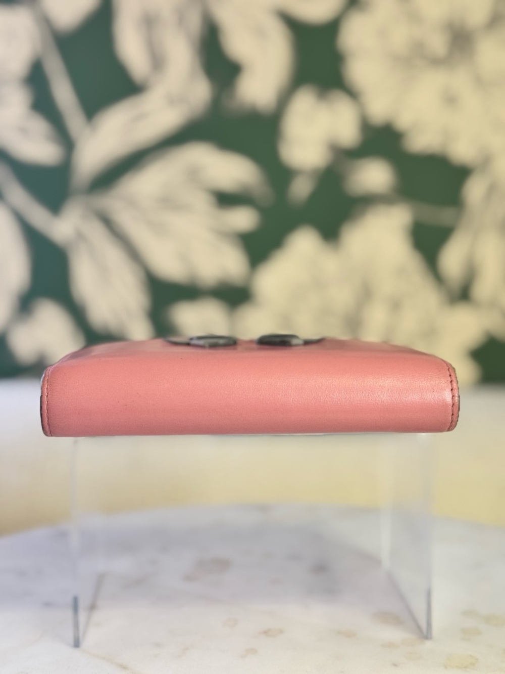 Miu Miu Pink Leather Bow Trifold Wallet EUC - Picture 8 of 13